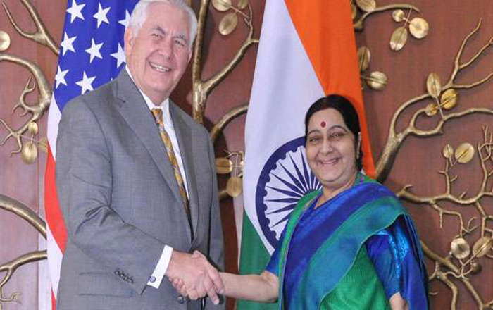 सुषमा से मिले अमरीकी विदेश मंत्री