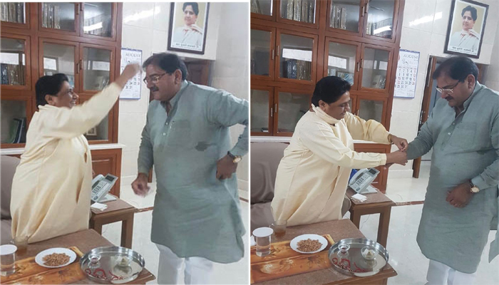 मायावती ने चौटाला को बांधी राखी, दूसरे भाई बने बिहार के राज्यपाल
