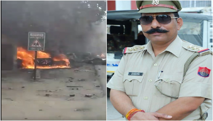 अपने साथी के साथ आई पुलिस, सुबोध के परिवार वालों को 70 लाख की मदद