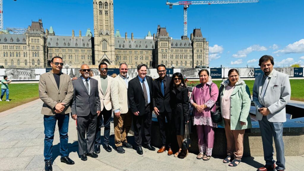 Team members of chetna association and AICS on the occasion of ambedkar jayanti celebration as Equality Day at the Parliament Hill canada.